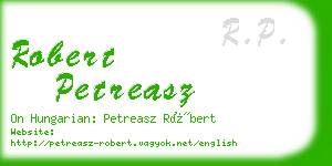 robert petreasz business card